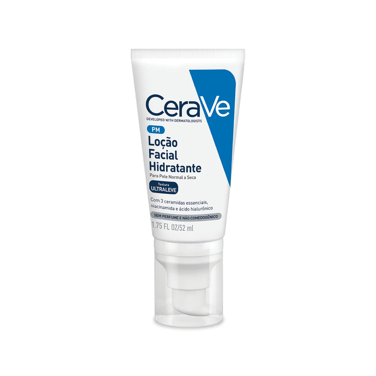 CeraVe PM, Loção Facial Hidratante Ultraleve, Pele Normal a Seca, 52ml