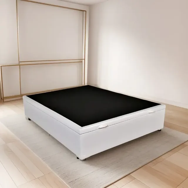 Cama Baú Com Pistão Á Gás Casal 138x188x42