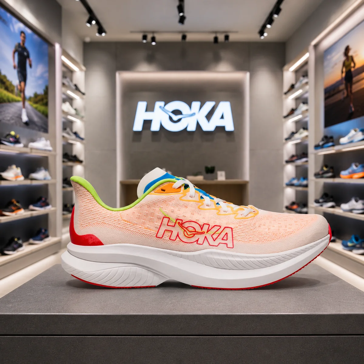 Tênis Masculino de Corrida Mach 6 Hoka Laranja - 39, 40, 41, 42, 43 e 44