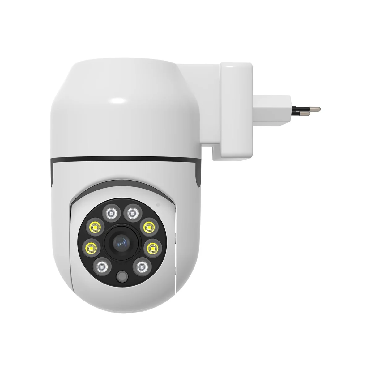Câmera de Segurança WiFi Interna 2MP, Rotação 360°/90°, Detecção Humana, Áudio Bidirecional, Visão Noturna Infravermelha e LED, Gravação em Cartão TF, Bivolt 220V