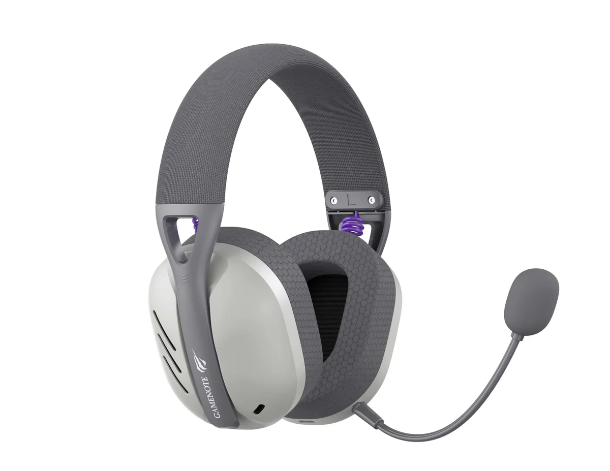 Havit Fone de Ouvido Headset Gamer Fuxi-H3 Gray, Com Fio e Sem Fio, Wireless 2,4GHz, Bluetooth, Cabo USB-C, Cabo 3,5mm. Surround, Baixa Latência, Quad-Mode