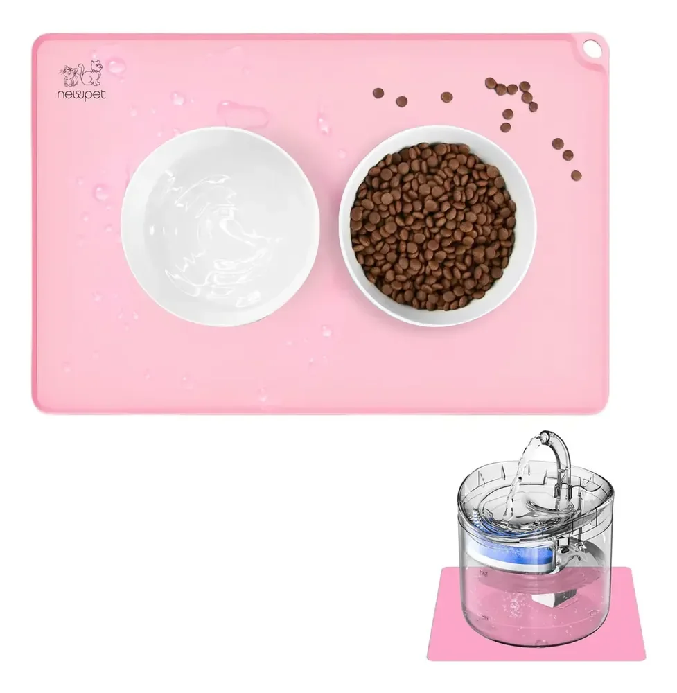 Tapete Pet Comedouro Cão Gato P Comida Água Newpet 40x50cm
