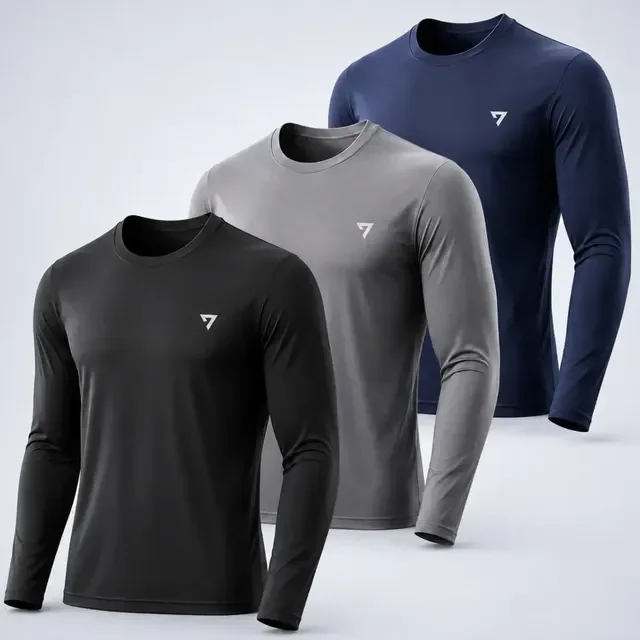 Kit 3 Camisetas Térmicas Masculina Segunda Pele Camisa Uv50-