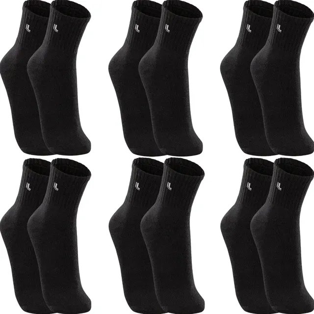 Kit 6 Pares Meias Lupo Cano Médio Esportivas Academia