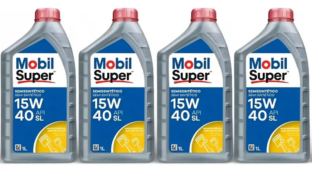 Troca De Óleo Mobil Super 15w40 Api Semissintético 4 Litros