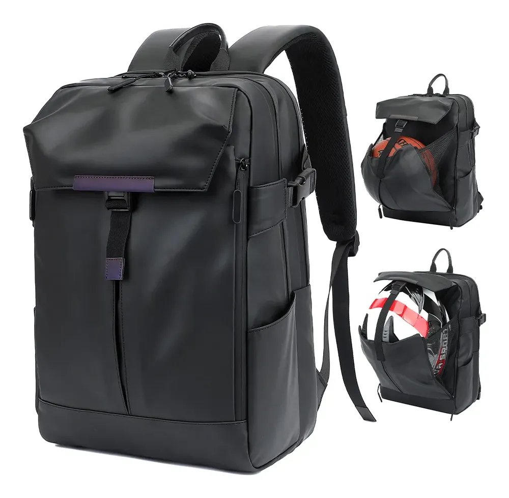 Mochila Notebook Impermeável Escolar Feminina Masculina Preto Couros