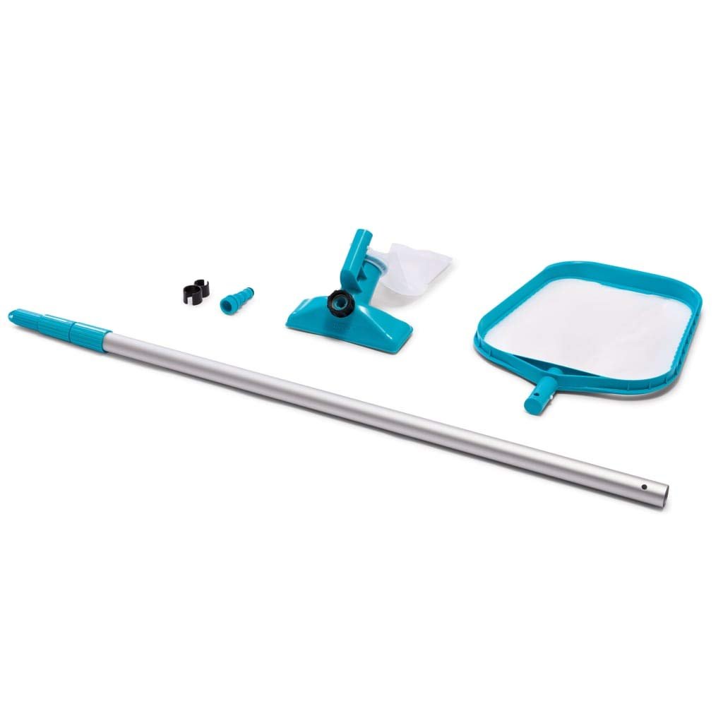 Kit Manutenção P/ Piscina - Peneira e Aspirador (cabo 2,39m) Intex - Turquesa