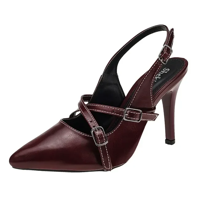 Scarpin Feminino Salto Fino Slingback Sapato Branco Noiva