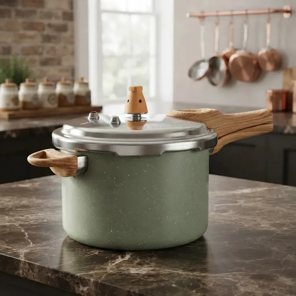 Panela De Pressão Brinox Indução Antiaderente Verde Botanika