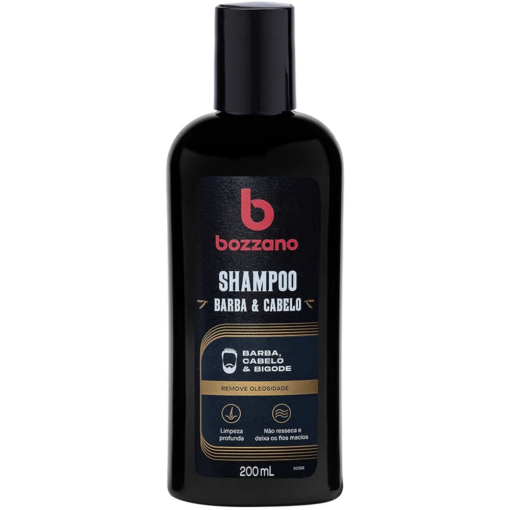 Bozzano Shampoo Para Barba Cabelo E Bigode 200Ml