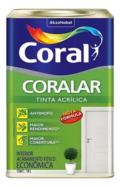 Tinta Coralar Anti Mofo Acrilica Coral Escolha Sua Cor!!