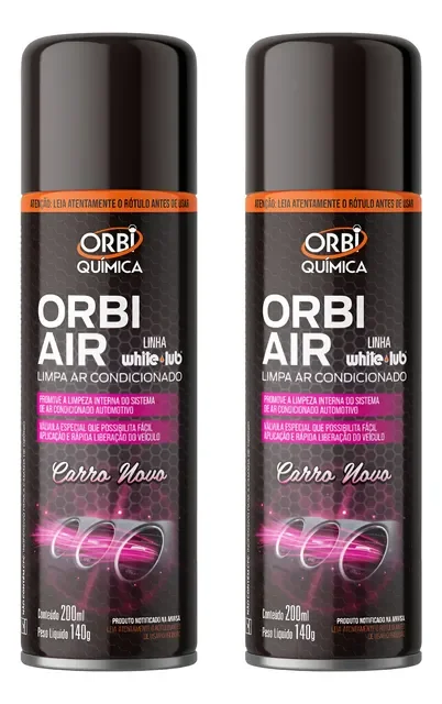 Kit C/ 2 Limpa Ar Condicionado Carro Higienizador Ar Spray