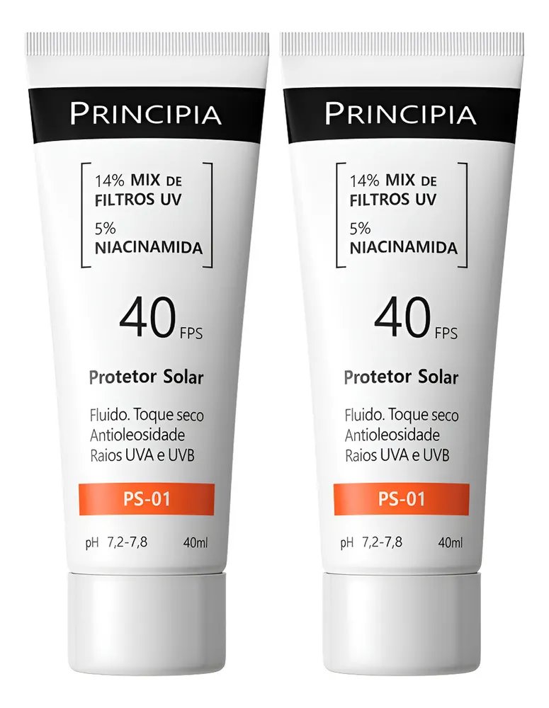 Principia Kit C/ 2 Protetor Solar Facial Ps-01 Fps 40