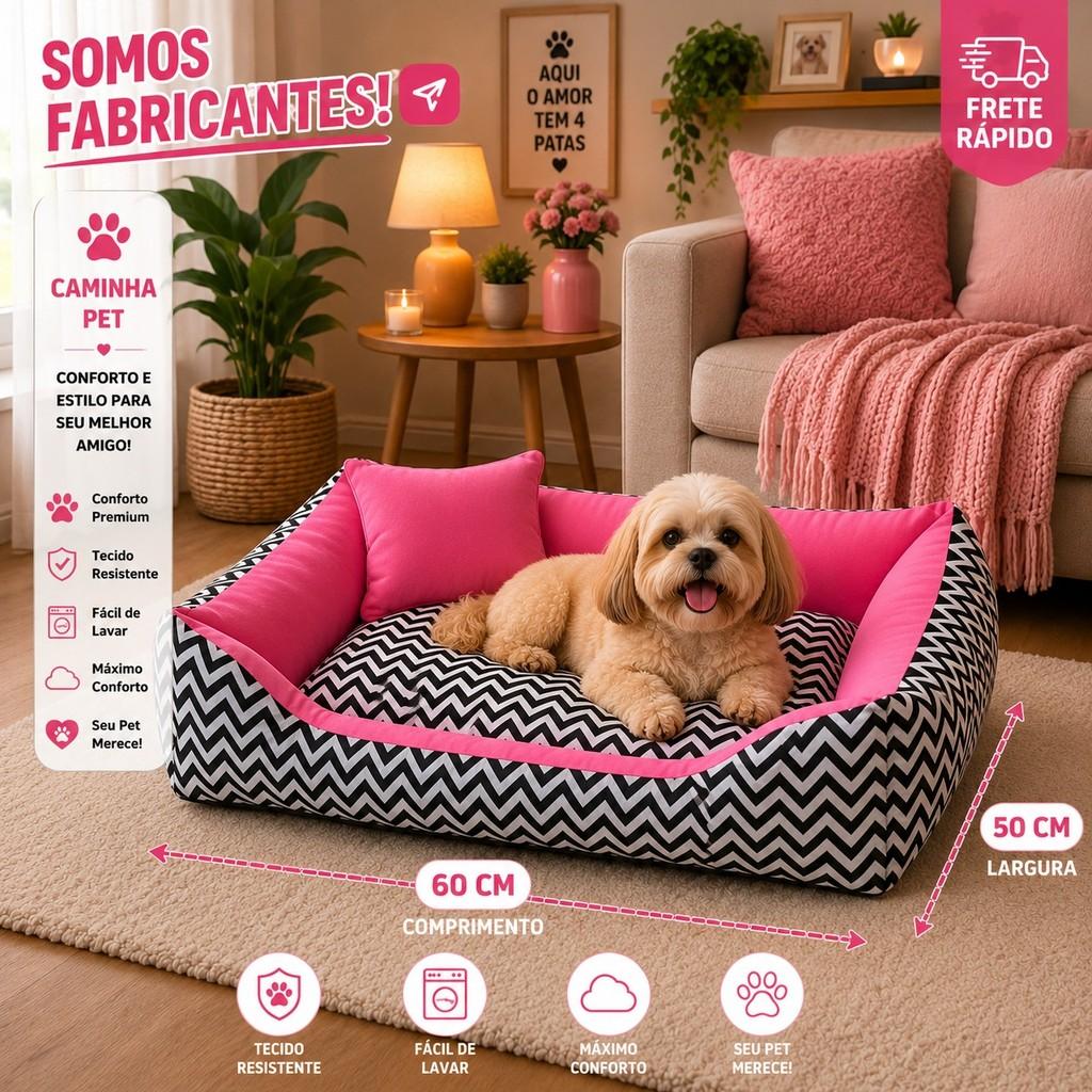Cama Pet DOG SILICONIZADA Caminha Cachorro Médio LUXO Fundo Impermeável + Ossinho ou travesseirinho