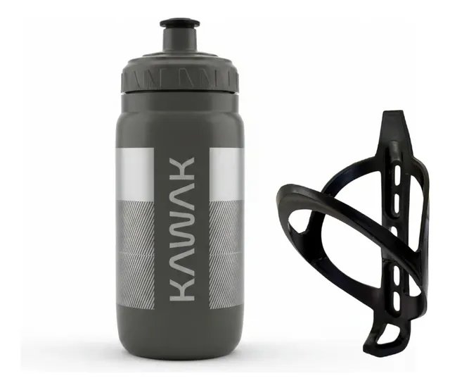 Kit Bike Garrafa Squeeze Caramanhola 560ml Com Suporte Top