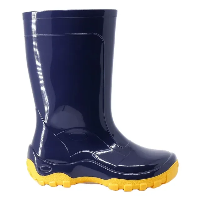 Bota Infantil Impermeável Azul Amarela Galocha