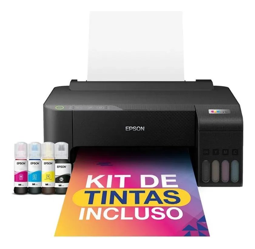 Impressora Epson Ecotank L1250 Tanque De Tinta Wi-fi Usb Preto Bivolt