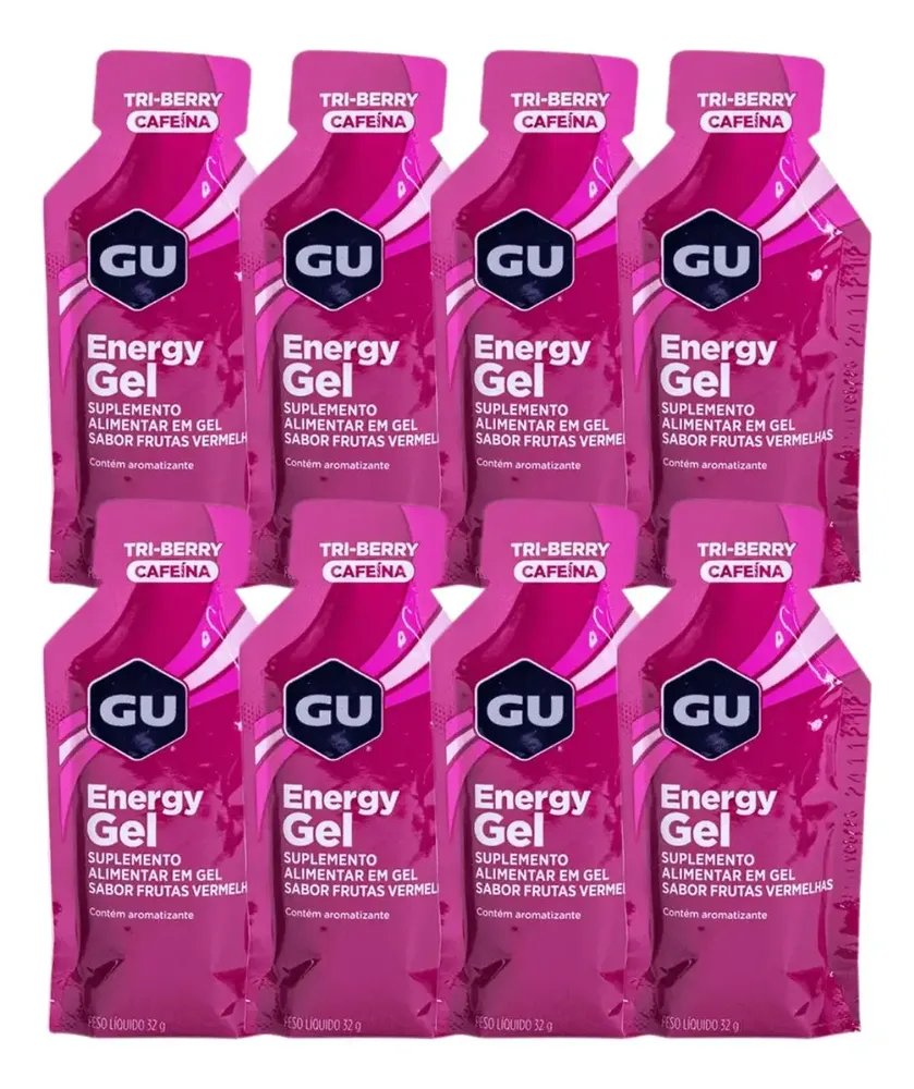Gu Energy Gel Carbo Kit 8un Em Sachê Sabor Triberry Corredor Triberry