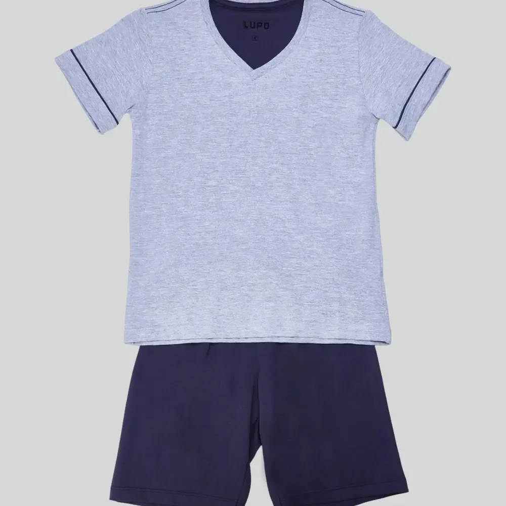 Pijama Infantil Lupo Km Gola V 20000-002 Chumbo  8830 Liso 4