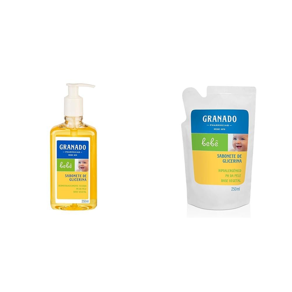 Granado Sabonete Líquido Glicerinado Bebê, 250 ml + Granado Sabonete Líquido Bebê Tradicional Refil - 250ml