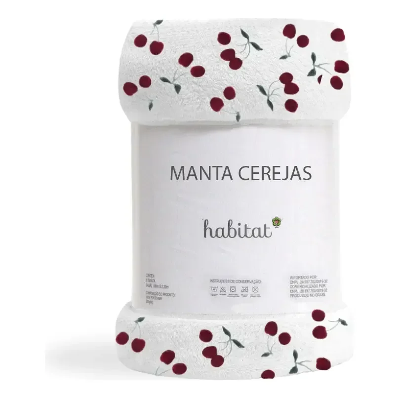 Cobertor Microfibra Manta Queen Antialérgico Poá Quentinho Cereja