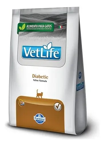 Ração Vet Life Feline Diabetic Para Gatos Adultos - 2kg