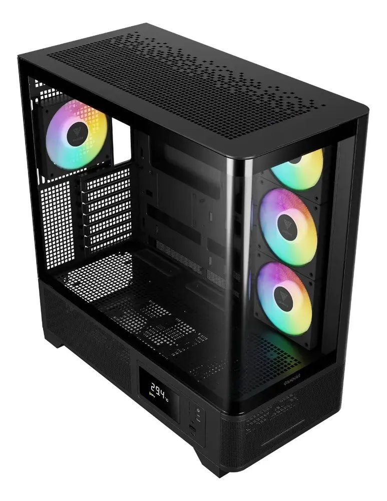 Gabinete Gamer Gamdias Atlas P2 Cg Preto Com 4 Fans Preto