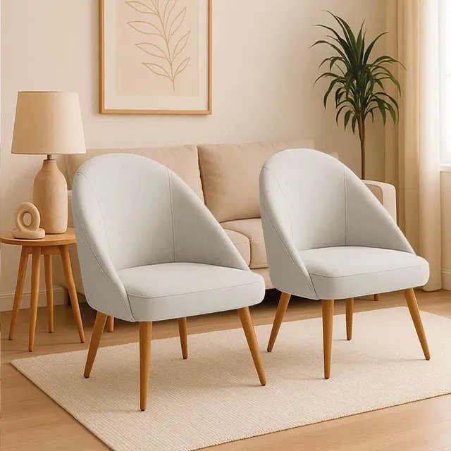 Kit 2 Banquetas Cadeira Orgânica Pés Palito Sala Quarto
