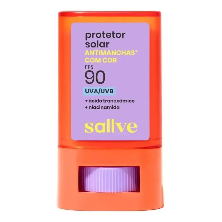 Protetor Solar Em Bastão Antimanchas Fps 90 Cor 1 15g Sallve