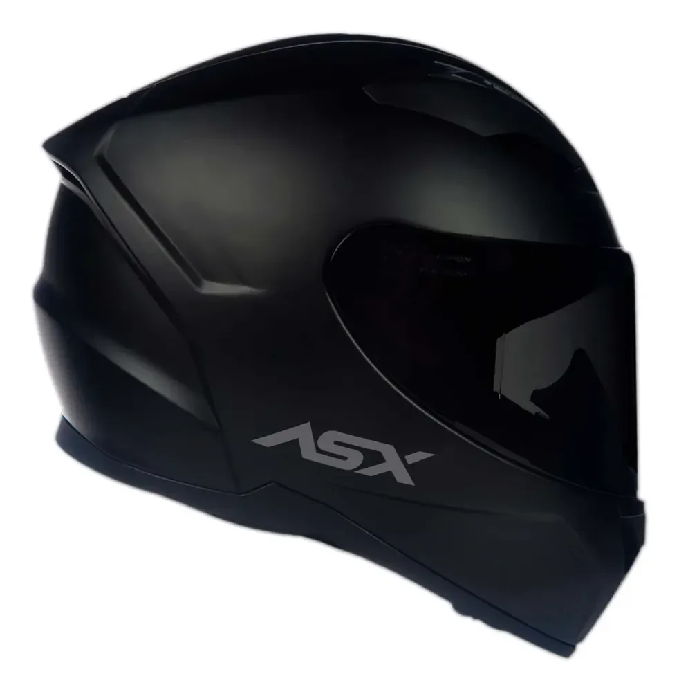 Capacete Asx City Solid Preto Fosco Integral Adulto Preto Monocolor Fosco 57/58