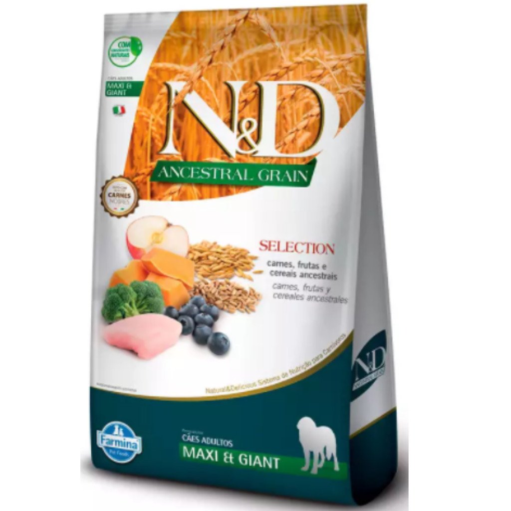Ração Farmina N&D Ancestral Selection para Cães Adultos de Raças Grandes Sabor Frango - 15kg