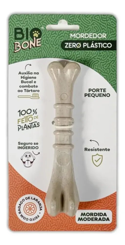 Mordedor Natural P/ Cães Zeroplastic Biobone Pet P Laranja