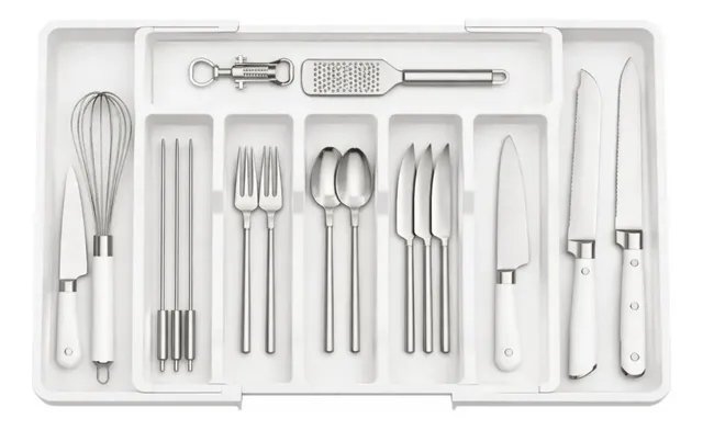 Organizador Porta Talheres Gaveta Para Cozinha Com Extensor