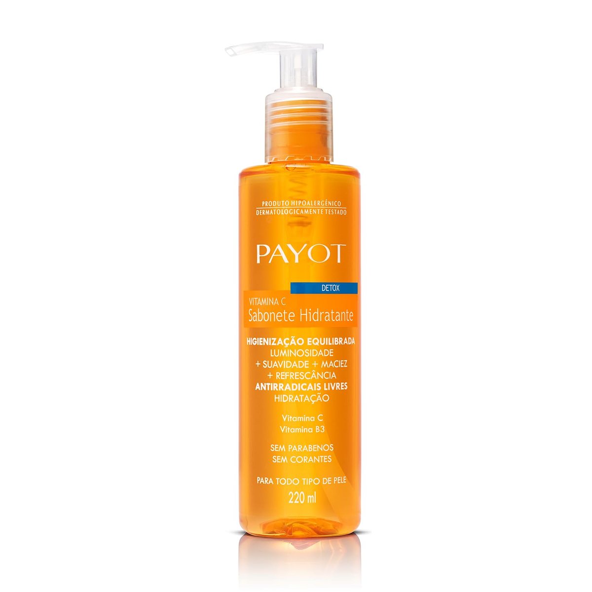 PAYOT Sabonete Liquido Detox, Vitamina C, 220 Ml
