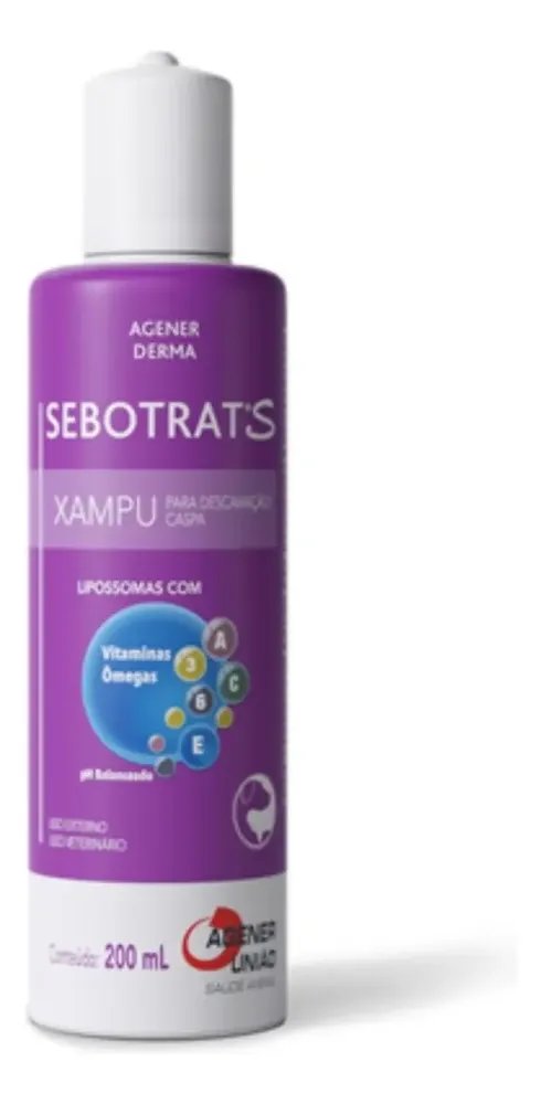 Shampoo Agener Sebotrat S 200ml Para Seborreia Cachorros Todas Idades