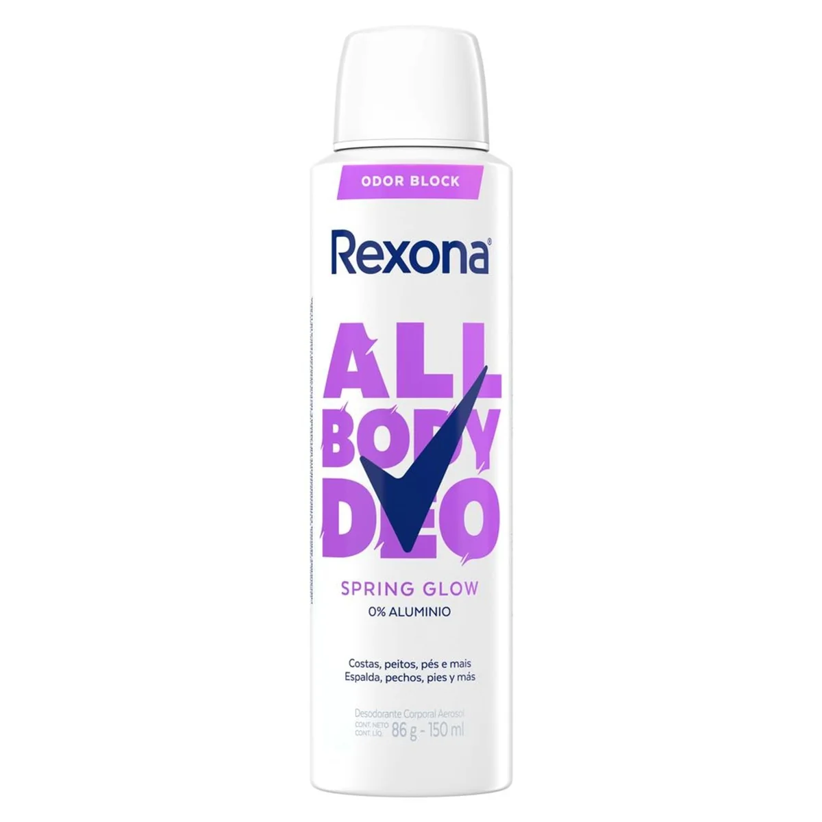 Rexona All Body, Desodorante Corporal Aerossol, Para o Corpo Todo, Spring 150ml