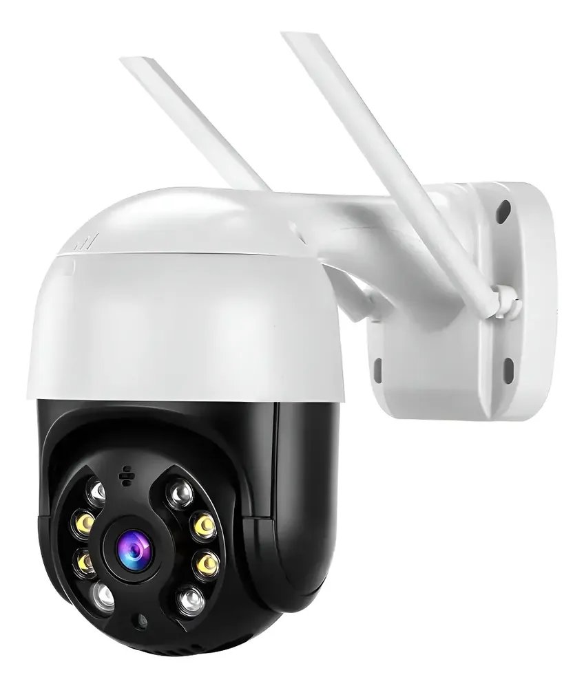 Câmera de Segurança Ip A8 App Icsee Full Hd Wifi 360 Branco/Preto G.Eye