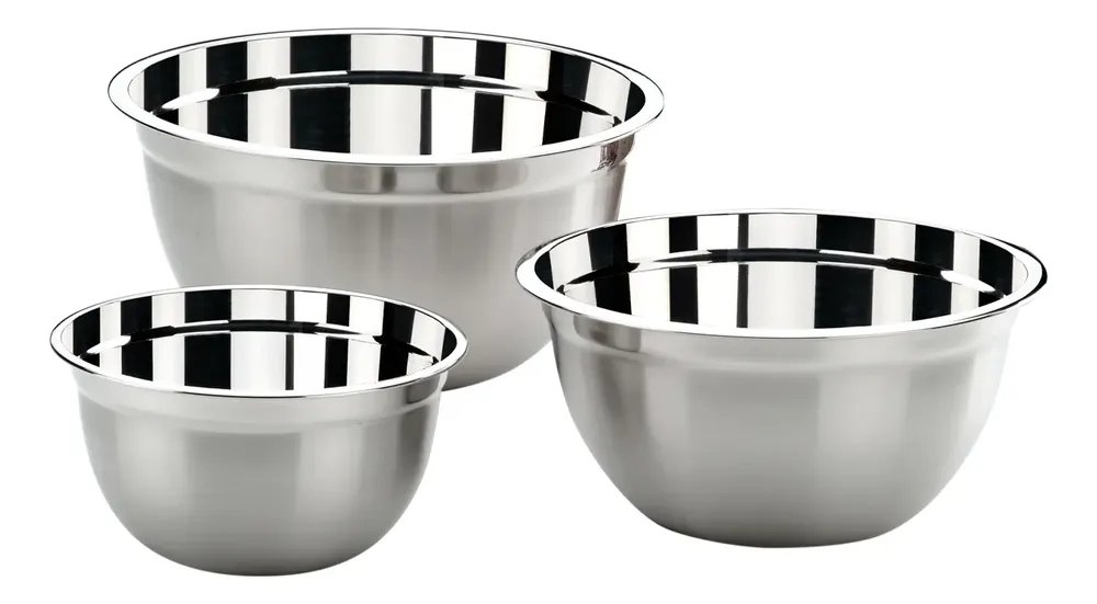 Conjunto De Tigelas Brinox Suprema 3 Peças Aço Inox