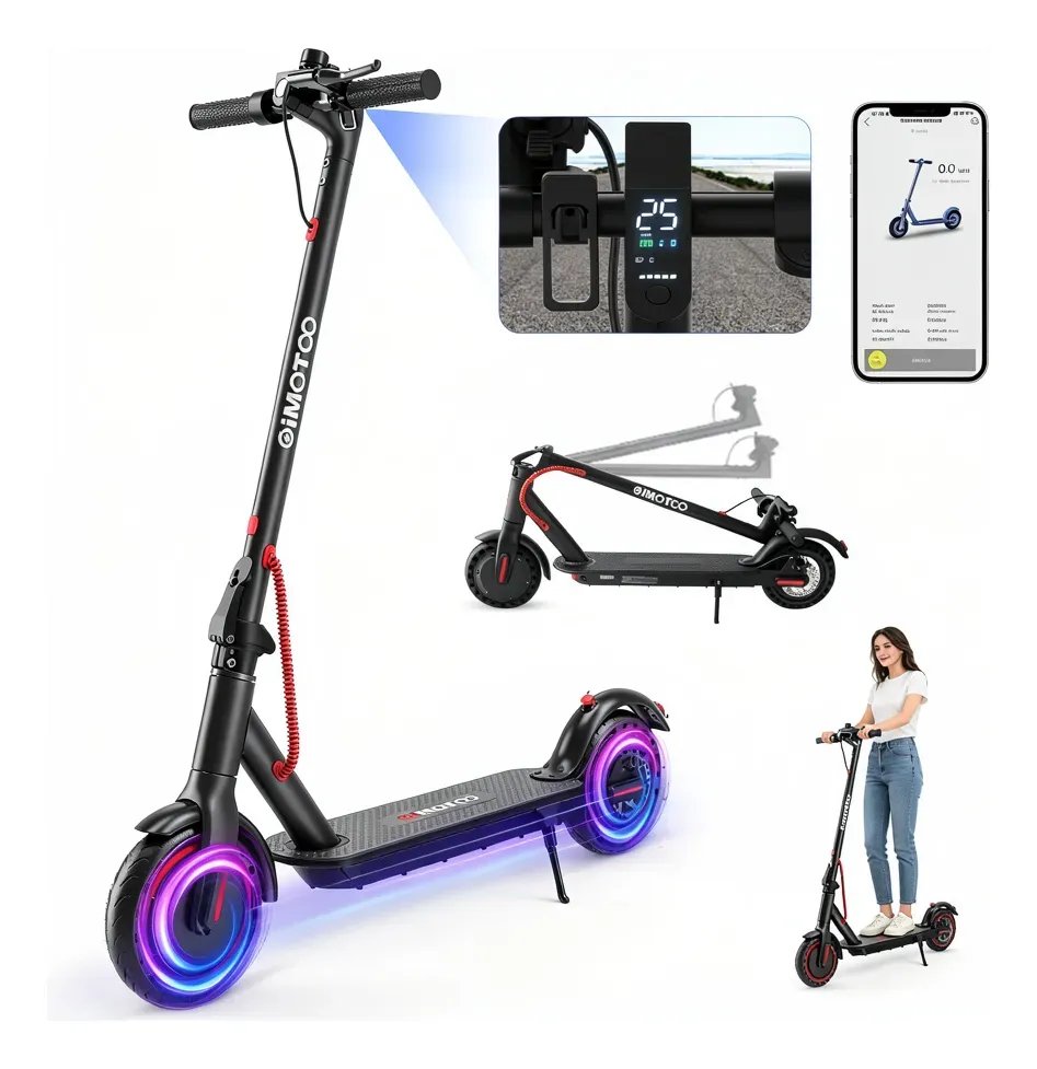 Oimotoo Patinete Scooter Elétrico 350w Dobrável C/bluetooth Preto Oimotoo
