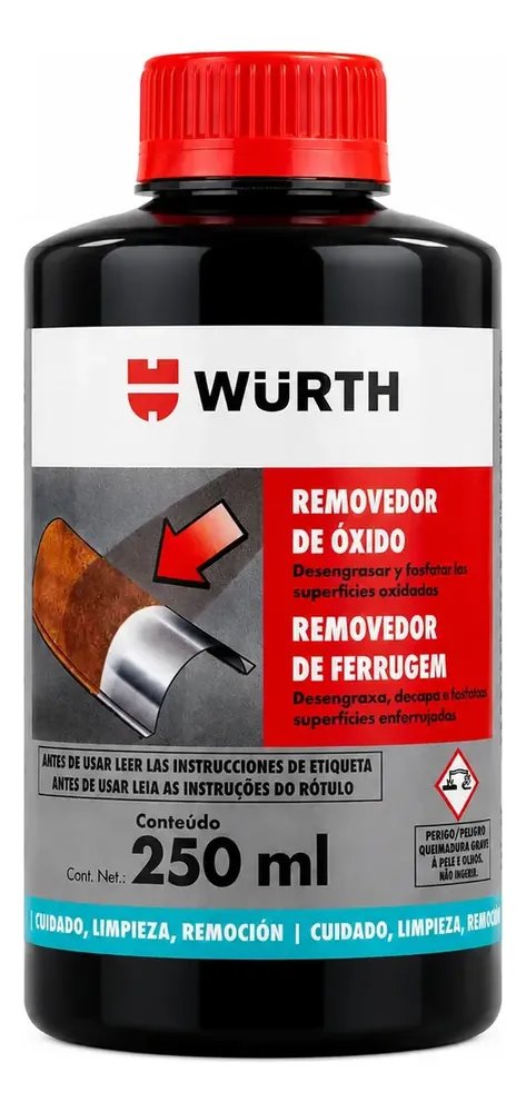 Limpa Ferrugem E Desengraxante De 250ml Wurth