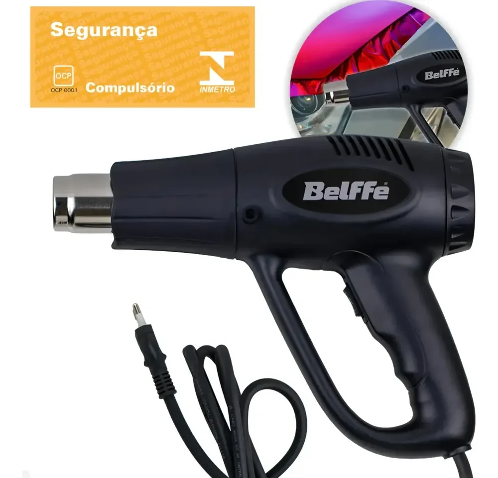 Soprador Térmico 2 Estágios Ar Quente 1500/2000w Belffe Cor Preto