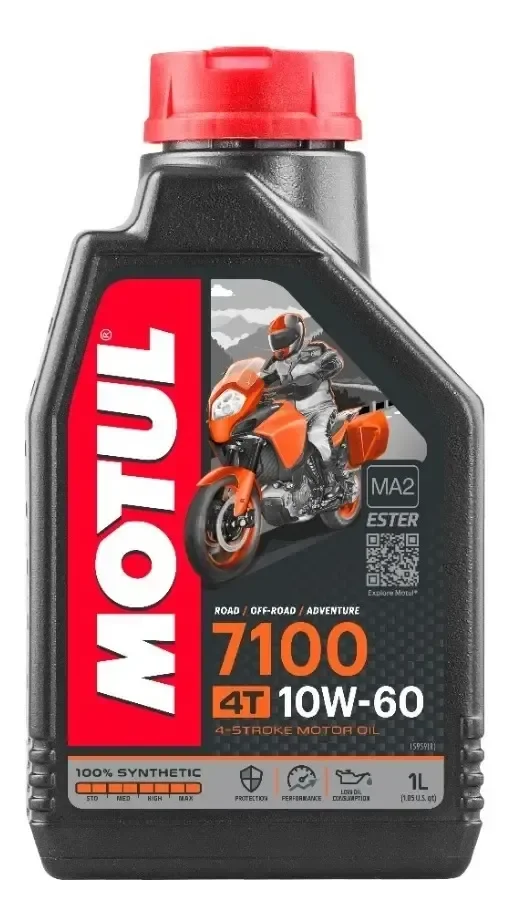 Óleo de motor Motul 7100 10w60 para motocicletas e quadriciclos