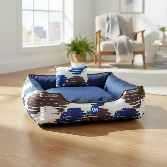 Caminha Pet 2 Peças 60x60 Cachorro Gato Cama Pet Estampada
