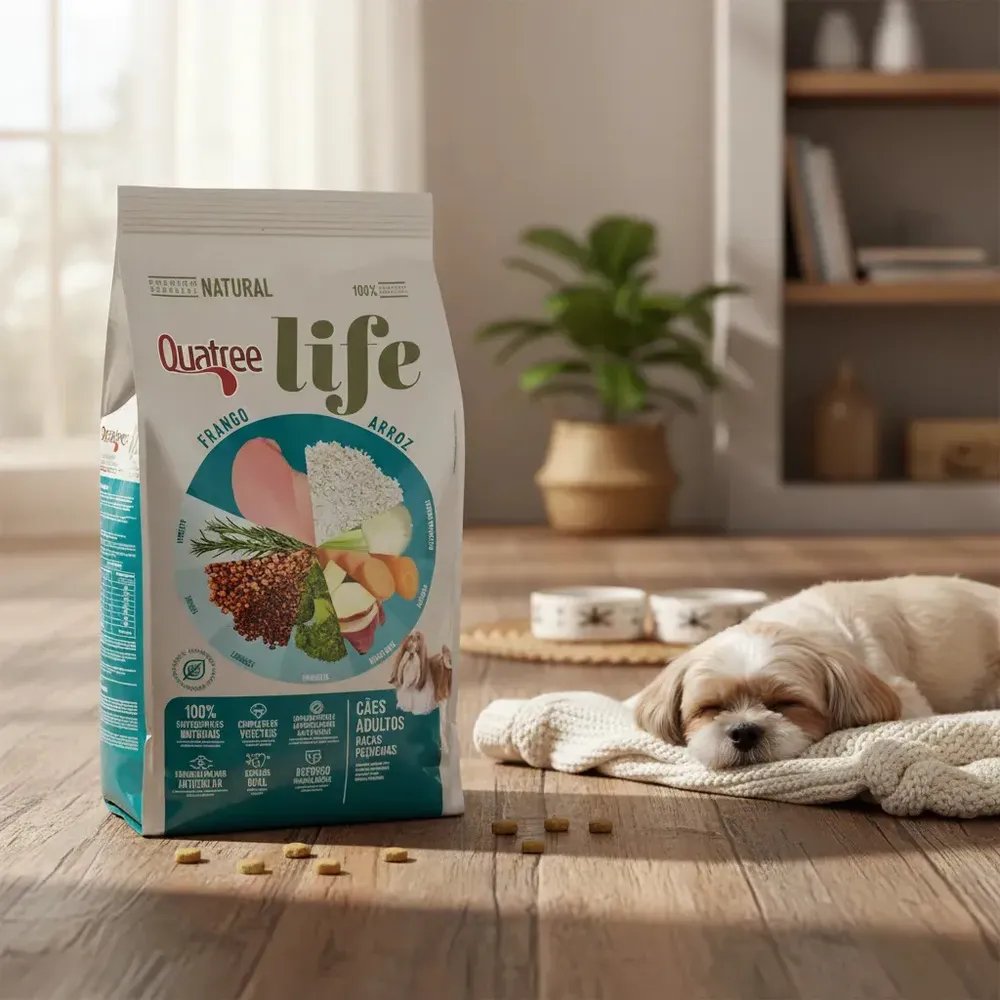 Ração Quatree Life Ad Raças Pequenas 10,1kg Sem Transgênicos