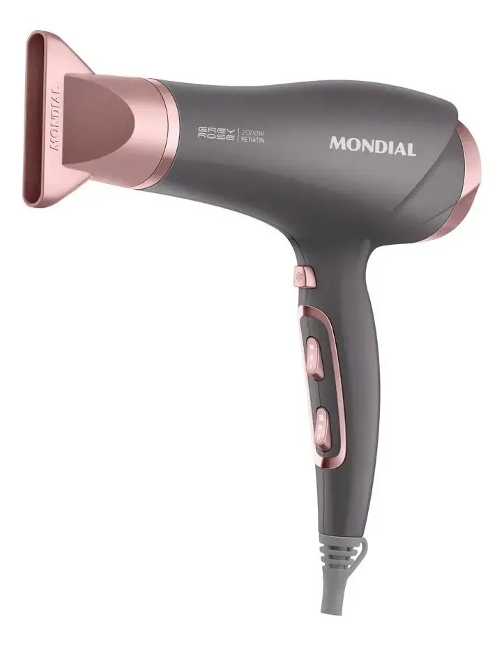 Secador De Cabelos Scn-11 2000w Grafite E Rosê Mondial Grafite-rosê 127v