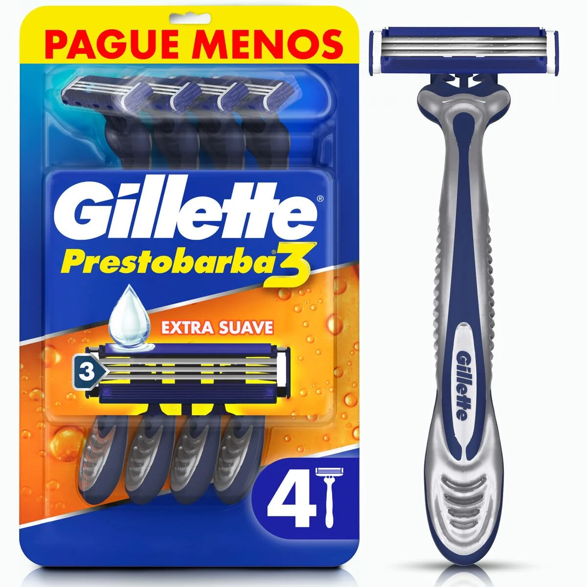 Aparelho de Barbear Descartável Gillette Prestobarba3 Leve 4 Pague 3