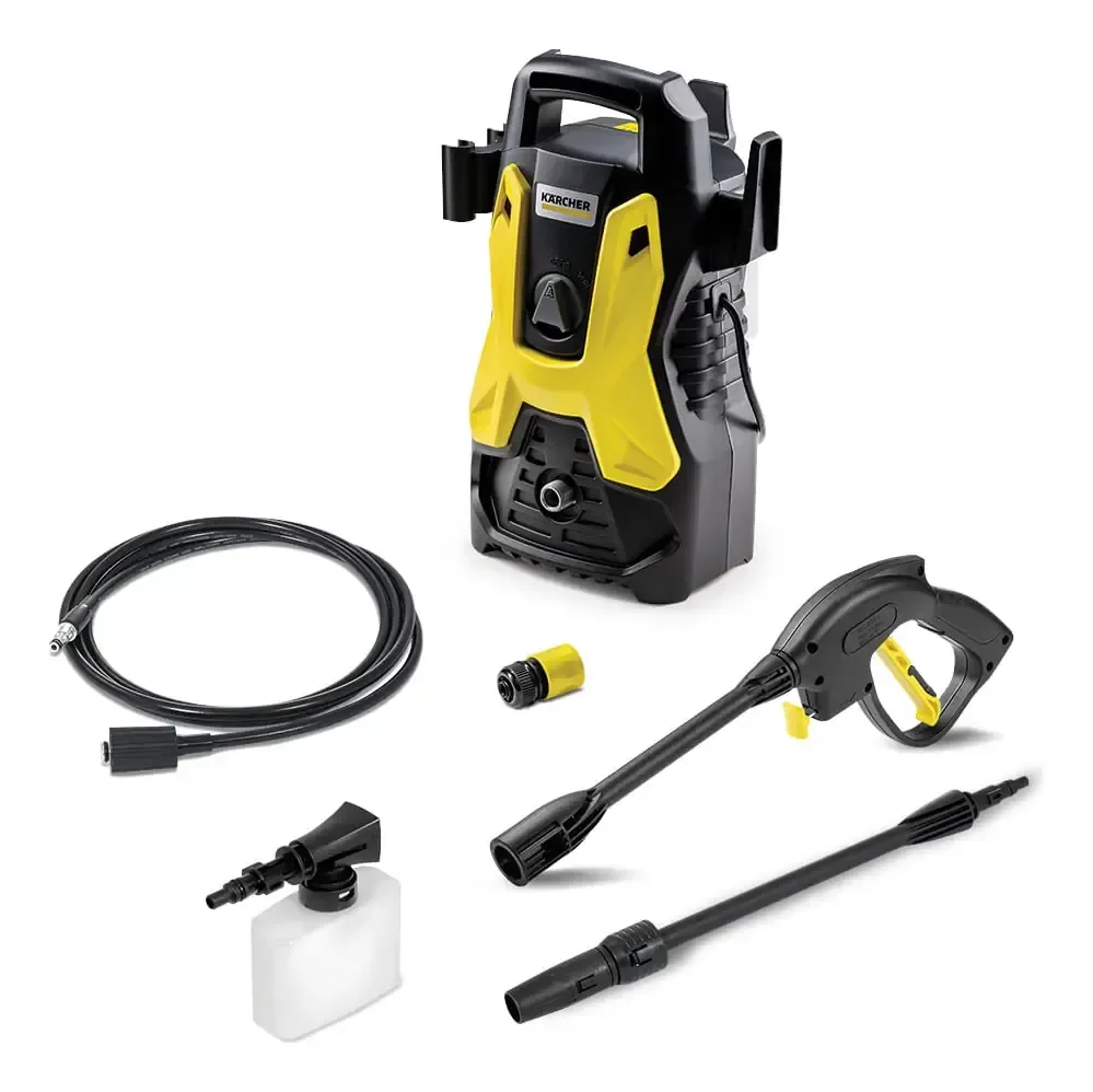 Lavadora De Alta Pressão Kärcher Prática Black 1500 Psi/libras 1400w 300l/h Com Aplicador De Detergente E Lança Regulável 127v