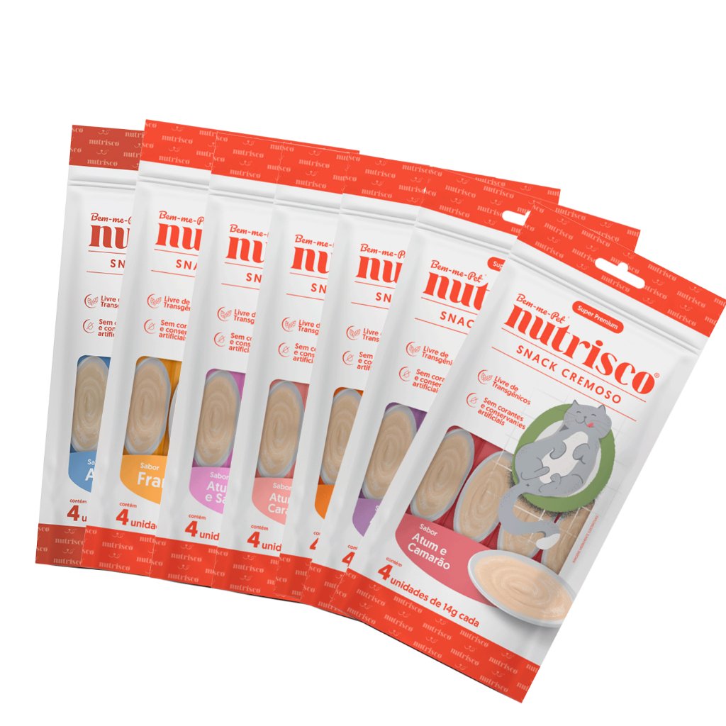 Snack Cremoso para Gatos Nutrisco Sabores Variados 56 g Pestisco