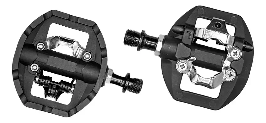 Pedal Clip Plataforma Gta Spd Bike Mtb Rolamento Eixo Cr-mo Bucha Du 9/16