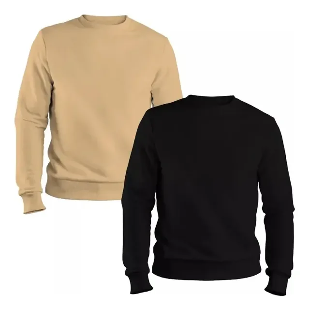 Kit Moletom Unissex Liso Masculino Blusa Algodão Frio